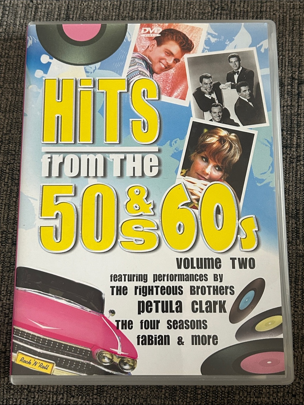 Legacy Hits from the 50s & 60s DVD — Blue, Yellow & Pink Cover